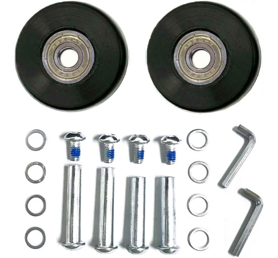 LOTOWELZON Запасні колеса для валізи OD40*THK18мм/1.57*0.7дюйма з підшипниками 8 мм, чорні (5073)