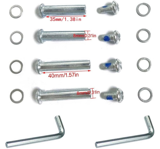LOTOWELZON Запасні колеса для валізи OD40*THK18мм/1.57*0.7дюйма з підшипниками 8 мм, чорні (5073)