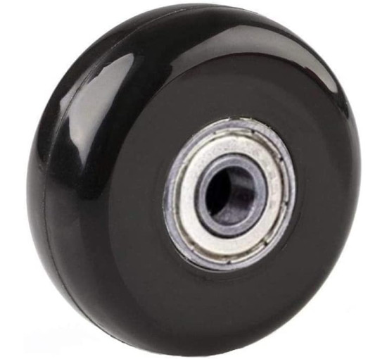 LOTOWELZON Запасні колеса для валізи OD40*THK18мм/1.57*0.7дюйма з підшипниками 8 мм, чорні (5073)