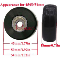 LOTOWELZON Запасные колеса для чемодана OD40*THK18мм/1.57*0.7дюйма с подшипниками 8 мм, черные (5073)