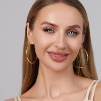 Модные серьги-кольца MOROTOLE TB-US-Triangle Hoop-SV из серебра 925 пробы для женщин (4170)