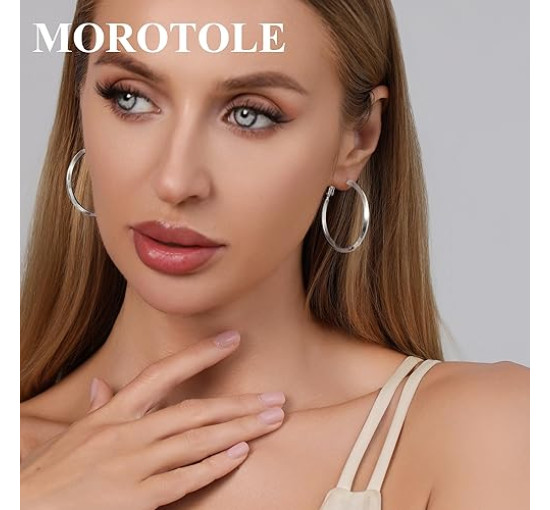 Модні сережки-кільця MOROTOLE TB-US-Triangle Hoop-SV, зі срібла 925 проби для жінок (4171)
