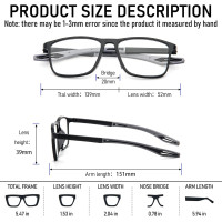 Набір MMOWW DEL030-3PC1.0 із 3 окулярів для читання, оправа TR90 (3154)