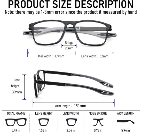 Набір MMOWW DEL030-3PC1.0 із 3 окулярів для читання, оправа TR90 (3154)