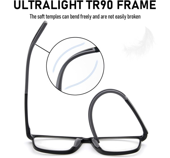 Набір MMOWW DEL030-3PC1.0 із 3 окулярів для читання, оправа TR90 (3154)