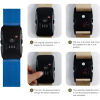 Набір ременів для багажу Veki Cross, з регульованим замком для дорожніх валіз, сині 2 шт (4166)