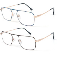 Набір із 2 окулярів для читання MMOWW DEL035-BKBU2.5, чоловічі, з фільтром синього світла, чорний синій (3174)