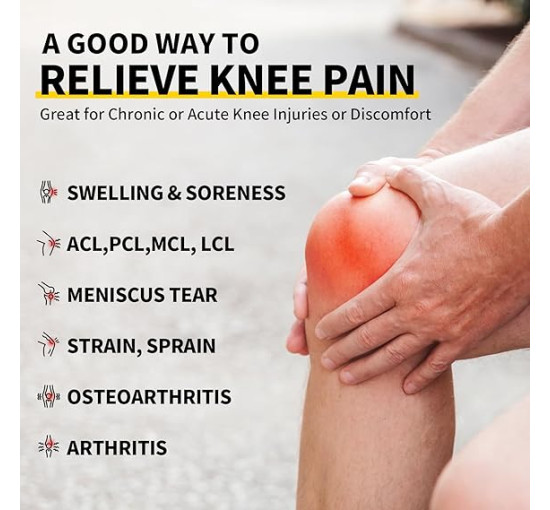 Наколінники CAMBIVO NS10, 2 шт., компресійні бандажі для чоловіків та жінок, чорні (3008)