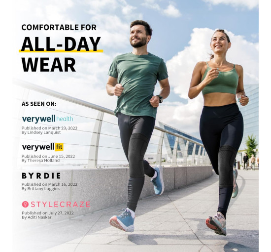 Наколінники CAMBIVO NS10 компресійні бандажі для чоловіків та жінок, сірі (3010)