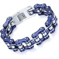 OIDEA Чоловічий браслет з нержавіючої сталі з мотоциклетним ланцюгом, синій (5187)