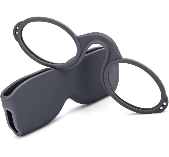 Окуляри для читання MMOWW DEL022-GY2.0 з універсальним компактним футляром, сірий (3161)