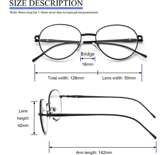 Окуляри для читання MMOWW DEL028-BK2.5 Anti Blue Light, чорні (3166)