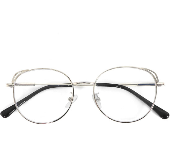 Окуляри для читання MMOWW DEL031-SR1.0 з фільтром синього світла для жінок і чоловіків, срібний (3170)