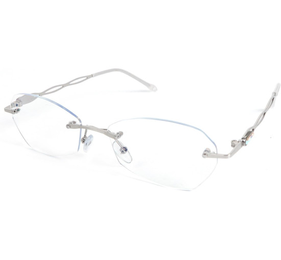 Окуляри для читання MMOWW DEL037-SR1.0 без оправи для жінок, срібний (3164)