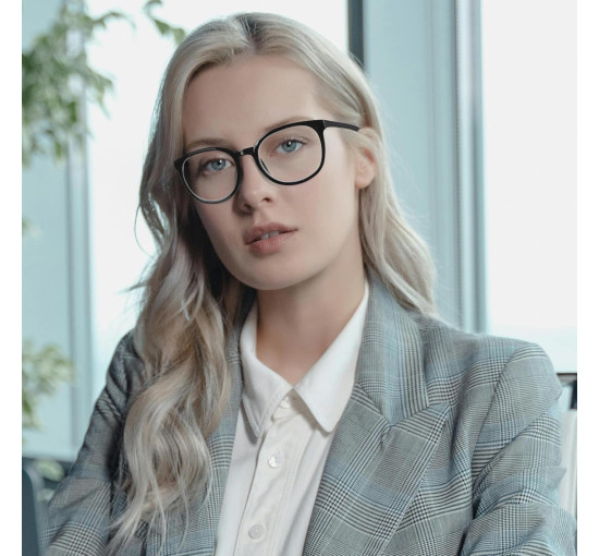 Окуляри для читання MMOWW DEL042-BK2.0 з фільтром синього світла для жінок і чоловіків, чорний (3173)