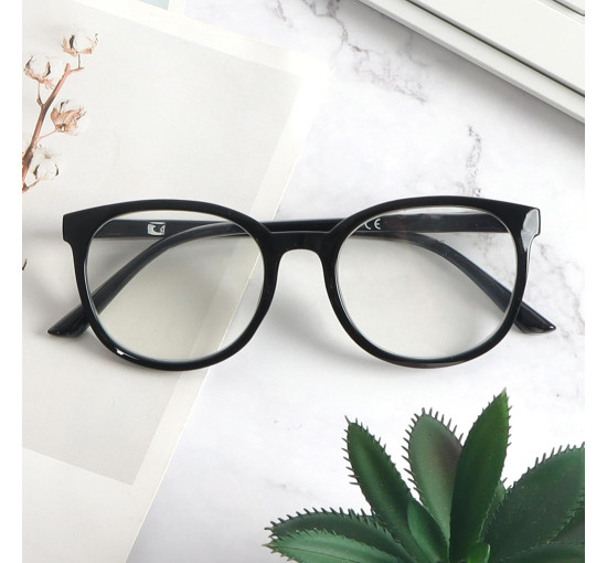 Окуляри для читання MMOWW DEL042-BK2.0 з фільтром синього світла для жінок і чоловіків, чорний (3173)