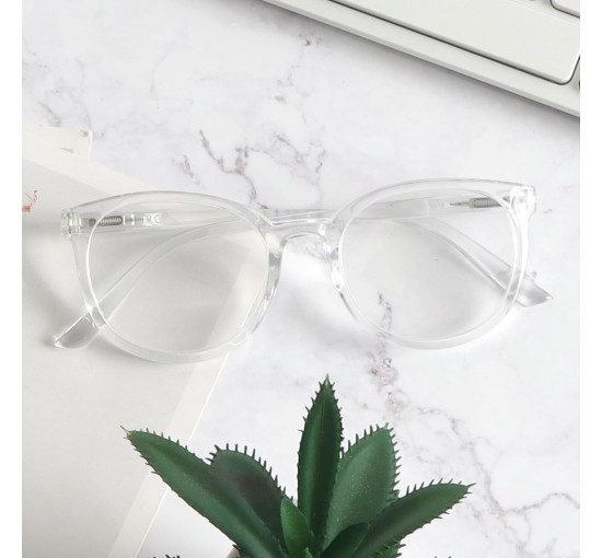 Окуляри для читання MMOWW DEL042-TR1.5 з круглою оправою, прозорий (3172)