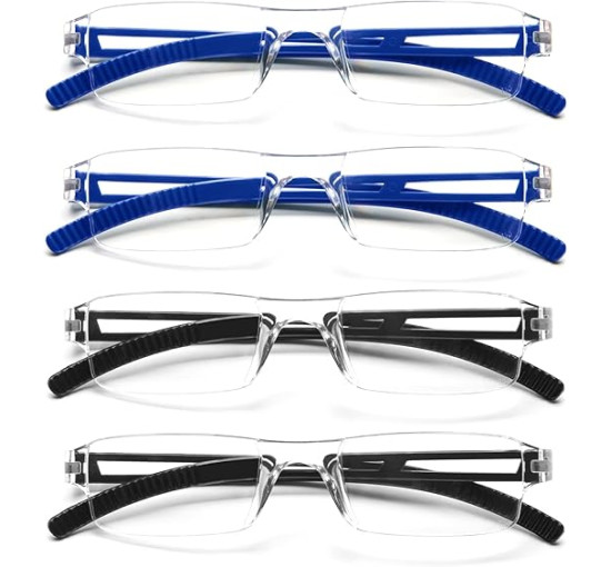 Окуляри MMOWW для читання, без оправи для чоловіків та жінок, 4 шт (3151)