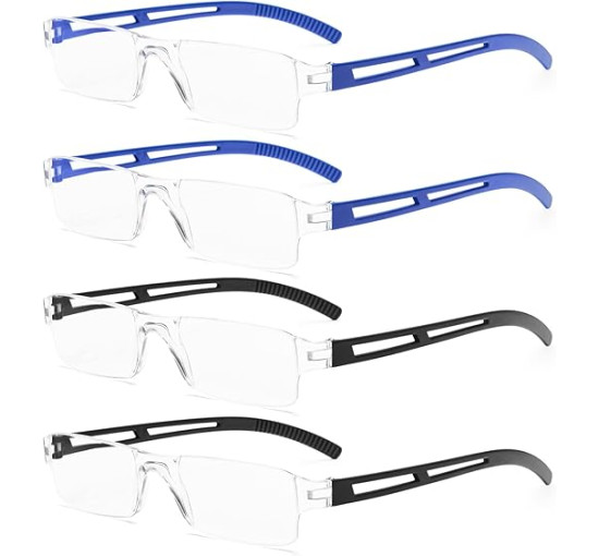 Окуляри MMOWW для читання, без оправи для чоловіків та жінок, 4 шт (3151)