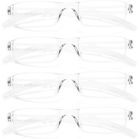 Окуляри MMOWW для читання, без оправи для чоловіків та жінок, 4 шт, прозорі (3152)