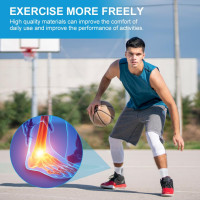 Компрессионные носки ACWOO, дышащие противоскользящие, 4 пары, Размер ‎S/M, белые (2133)