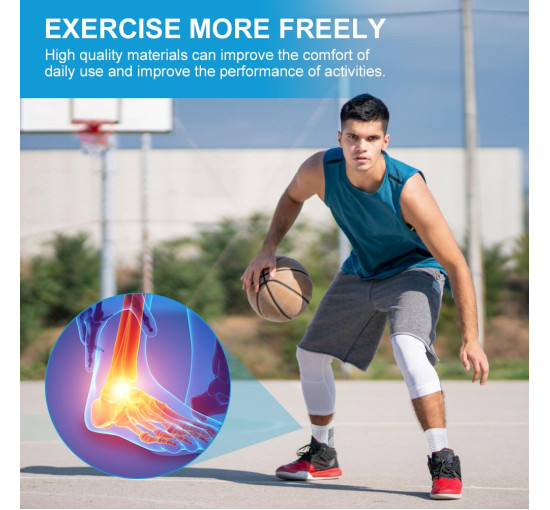 Компресійні шкарпетки ACWOO, дихаючі протиковзкі, 4 пари, Розмір ‎S/M, білі (2133)