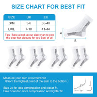 Компрессионные носки ACWOO, дышащие противоскользящие, 4 пары, Размер ‎S/M, белые (2133)