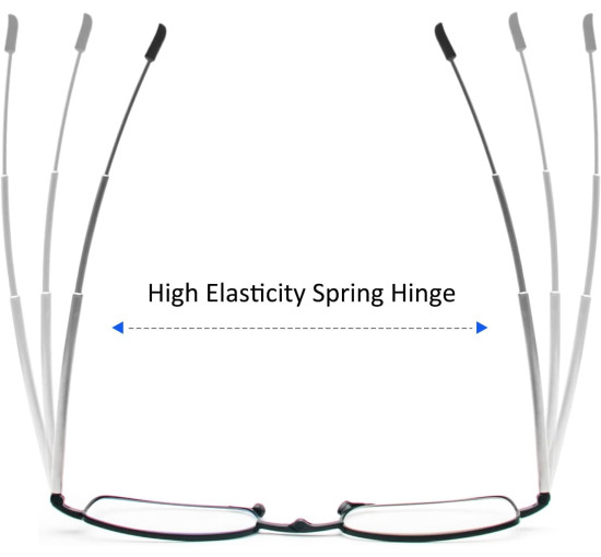 Складані окуляри для читання MMOWW ITL029-BKBU1.5 для чоловіків та жінок з телескопічним стрижнем, чорний, синій (3157)