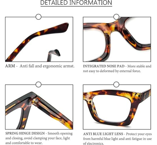 Великі окуляри для читання MMOWW  для жінок, 3 шт. (3155)