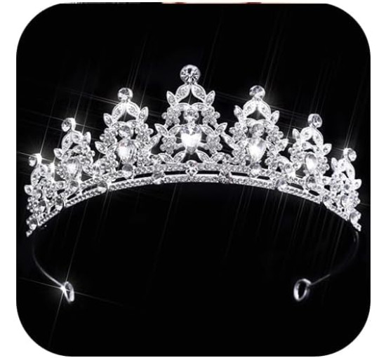 Zehory весільні аксесуари для волосся для нареченої, кришталева корона (5132)