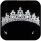 Zehory весільні аксесуари для волосся для нареченої, кришталева корона (5132)