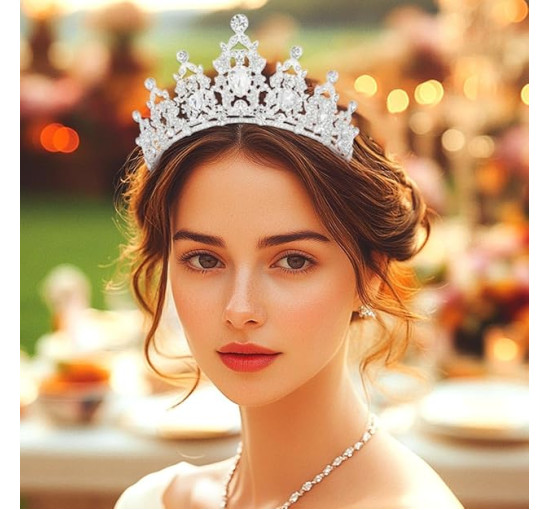 Zehory весільні аксесуари для волосся для нареченої, кришталева корона (5132)