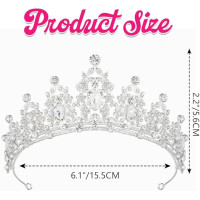 Zehory свадебные аксессуары для волос для невесты, хрустальная корона (5132)