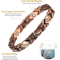 Женский магнитный браслет Wollet из чистой меди 40 г (2010)