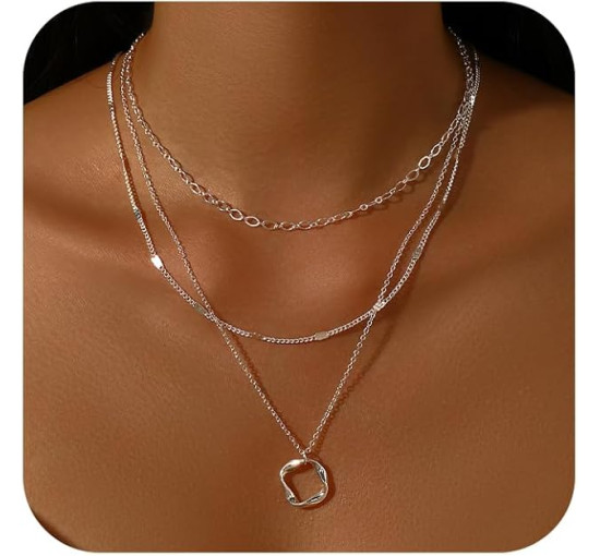 Золоті намиста MOROTOLE для жінок, багатошарові золоті намиста для жінок, кругле золоте намисто стек (2004)