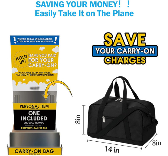 Apenze Маленькая спортивная сумка, легкая, 14-дюймовая, черная (5103)