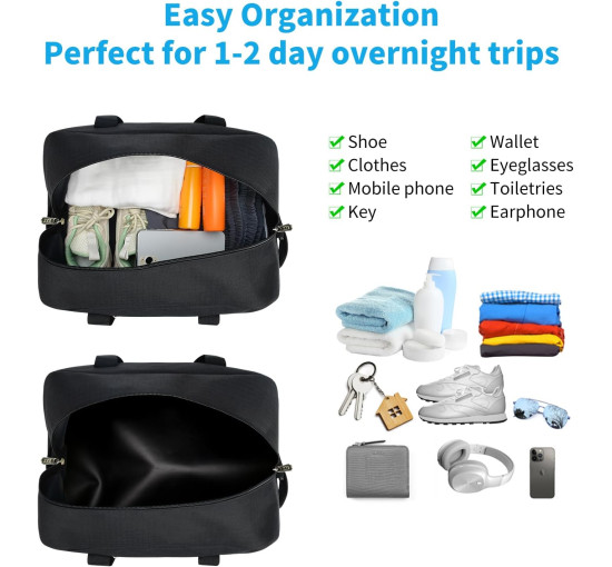 Apenze Маленькая спортивная сумка, легкая, 14-дюймовая, черная (5103)