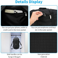 Apenze Маленькая спортивная сумка, легкая, 14-дюймовая, черная (5103)