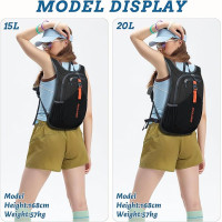 BECOJADDE Малый туристический рюкзак, 15L, черный (5012)