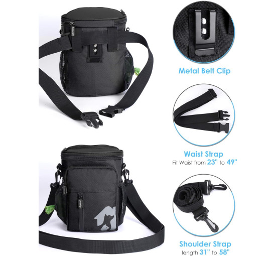 Чохол для ласощів для собак Gobeigo JBY2410DTPBK-EUPAT2, чорна (3111)