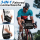 FINEW Велосипедна сумка Lenkertasche Fahrrad 3-в-1 на кермо, 6 л, з тримачем для мобільного телефону, чорна (5122)