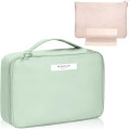 Ginsco косметичка HZB002GN, органайзер для макіяжу, портативна, зелена, 2 шт (5142)
