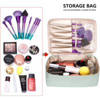 Ginsco косметичка HZB002GN, органайзер для макияжа, портативная, зеленая, 2 шт (5142)