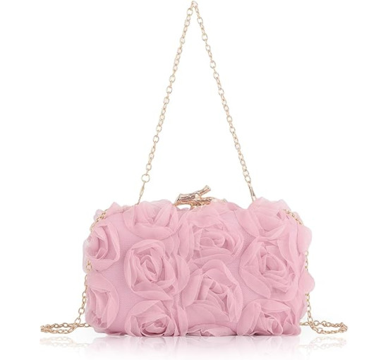 Jywmsc вечірня сумка з клатчем 1JL3060-PI з мереживними квітами, рожевий (5090)