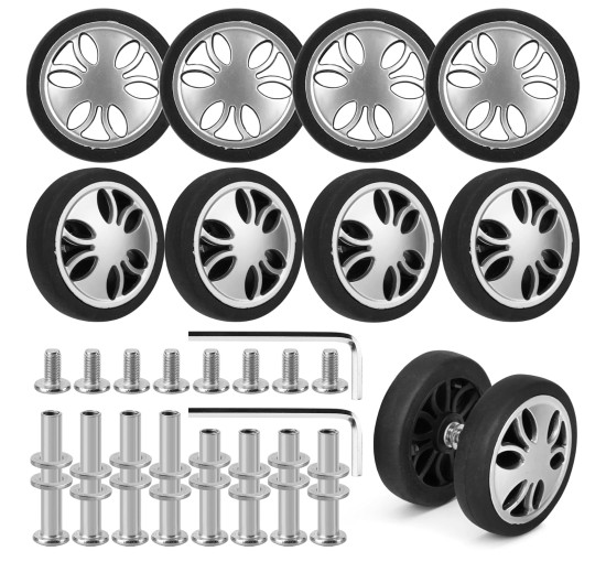 Комплект запасних коліс Vivikivi VK-A4 50 мм, 8 шт., срібні (3051)