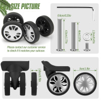 Комплект запасних коліс Vivikivi VK-A4 50 мм, 8 шт., срібні (3051)