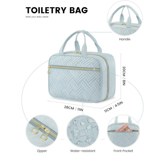 LOVEVOOK  Водонепроникна косметичка Kulturbeutel для туалетного приладдя, яскраво-синя (5141)