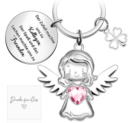 Подарунок для колеги від Jadive, включаючи брелок з ангелом-охоронцем (3131)