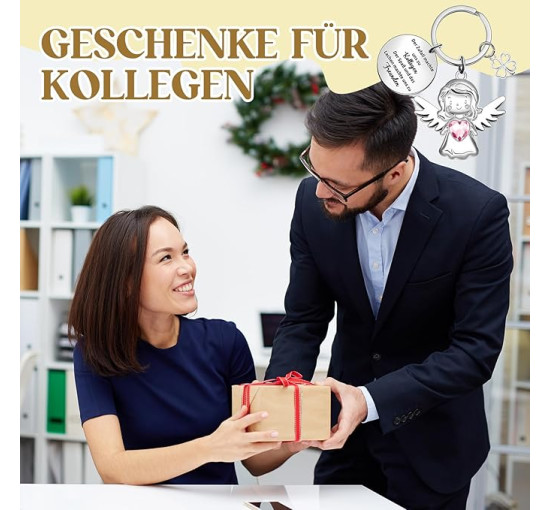 Подарунок для колеги від Jadive, включаючи брелок з ангелом-охоронцем (3131)