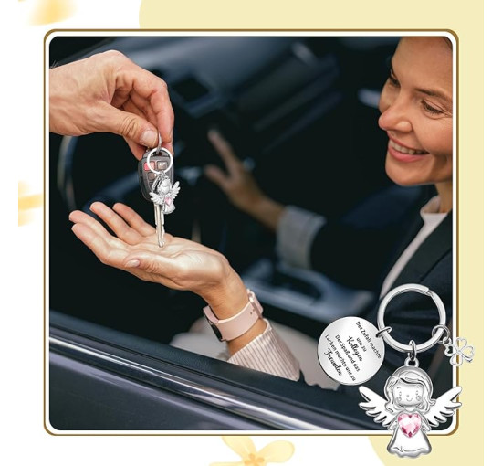 Подарунок для колеги від Jadive, включаючи брелок з ангелом-охоронцем (3131)